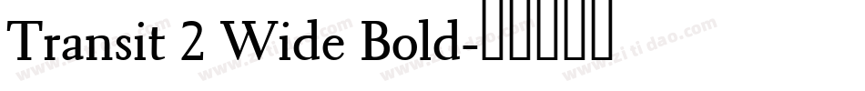 Transit 2 Wide Bold字体转换